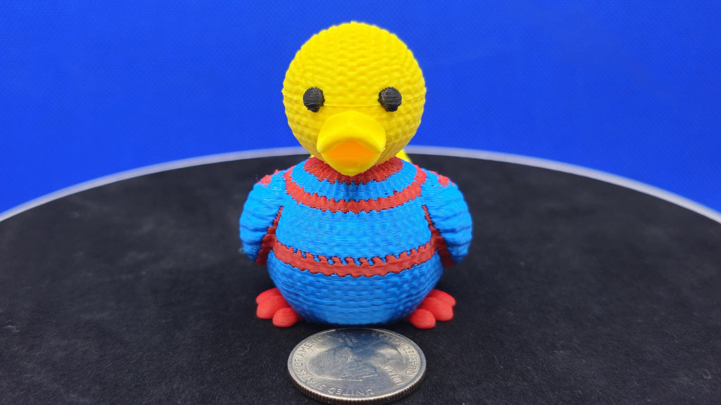 3D Printed Duck Figurine | Cozy Sweater, Cruise Duck Hunt Collectible