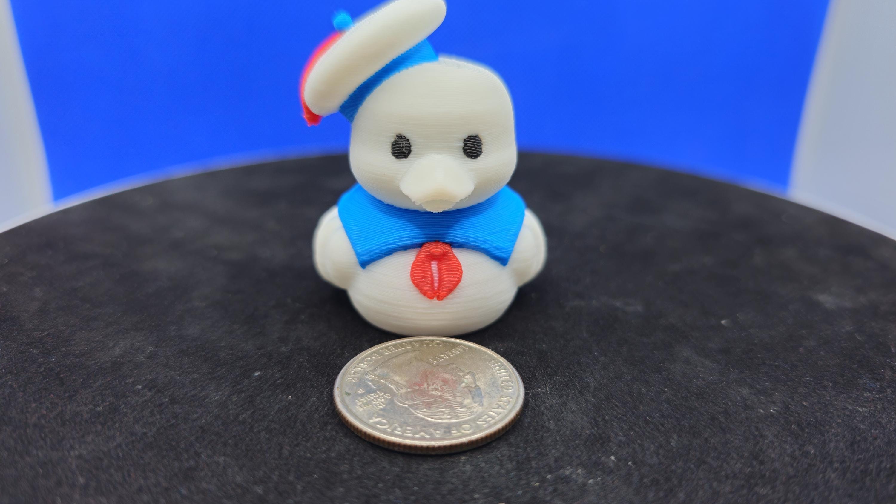 Marshmallow Sailor Duck, 3D Printed PLA Toy, Cruise Duck Hunt Collectible