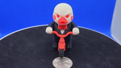 Billy Puppet Duck on Bicycle • Horror Parody Collectible • Saw-Inspired Mini Duck (3D Printed)