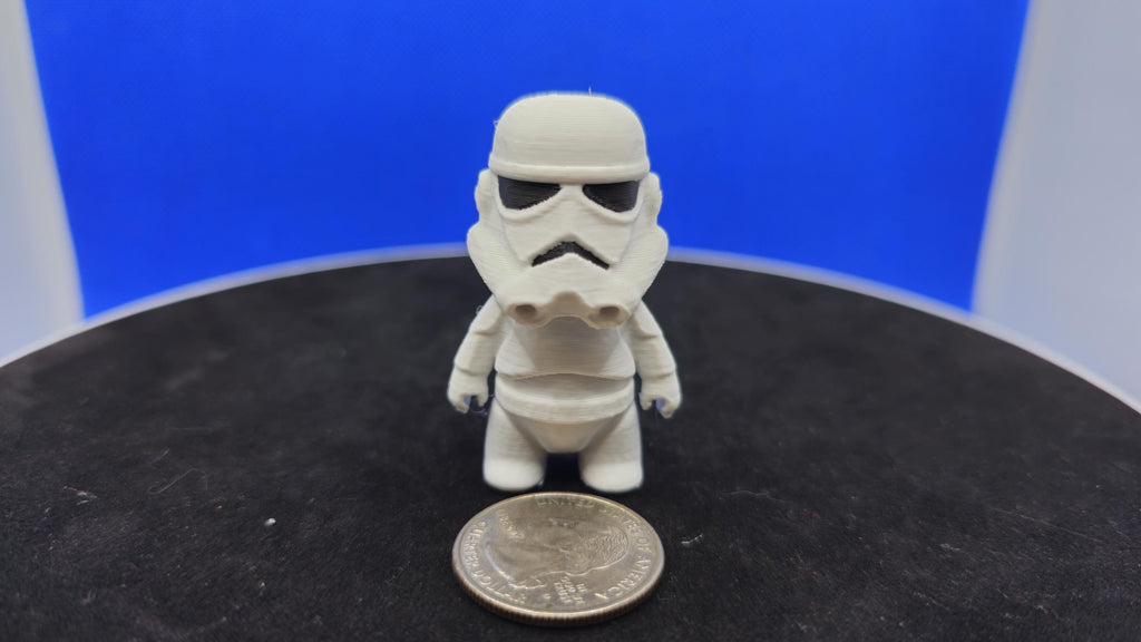 Chibi Space Trooper Duck Figurine – 3D Printed Sci-Fi Collectible Armor Duck