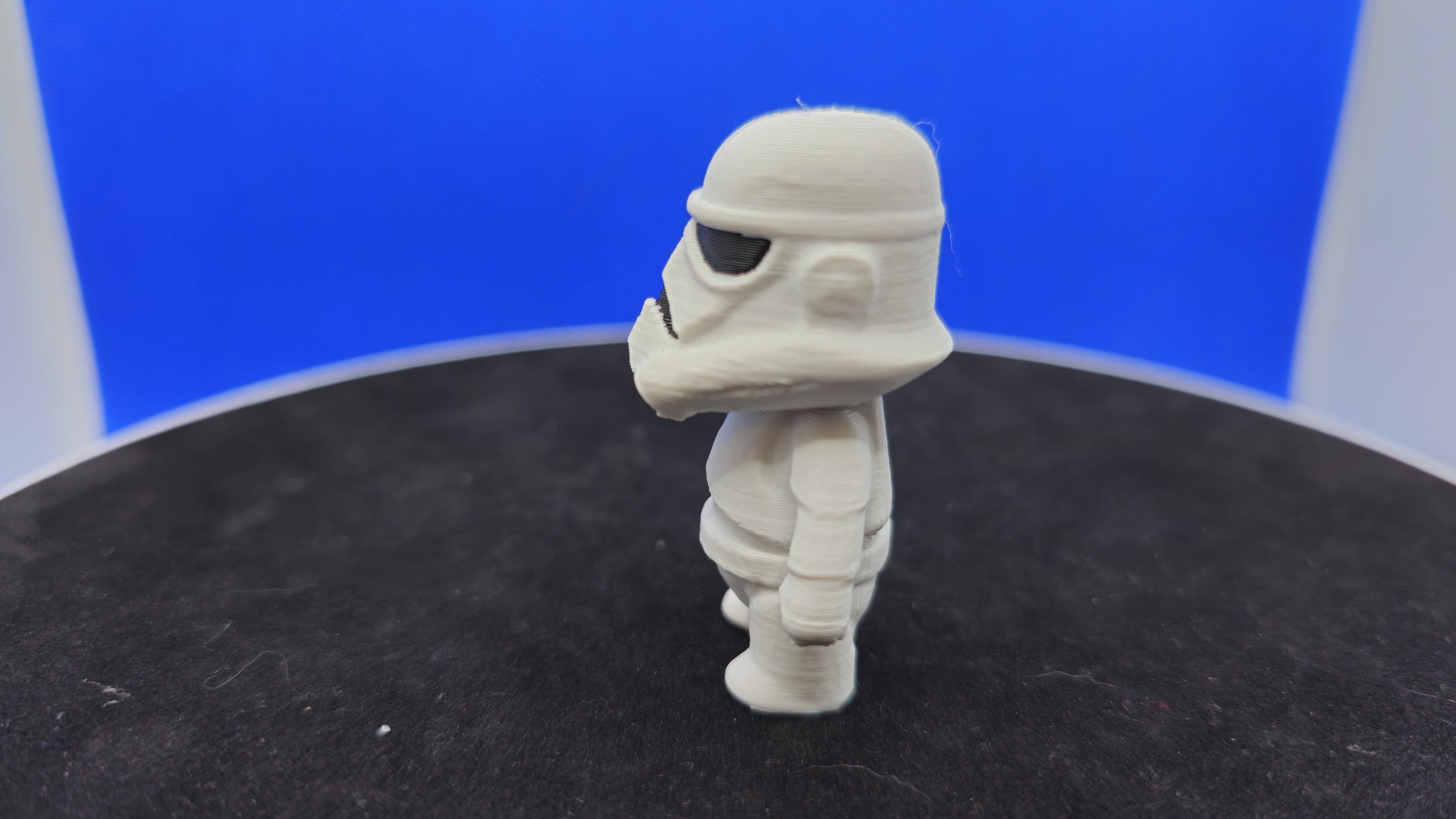 Chibi Space Trooper Duck Figurine – 3D Printed Sci-Fi Collectible Armor Duck
