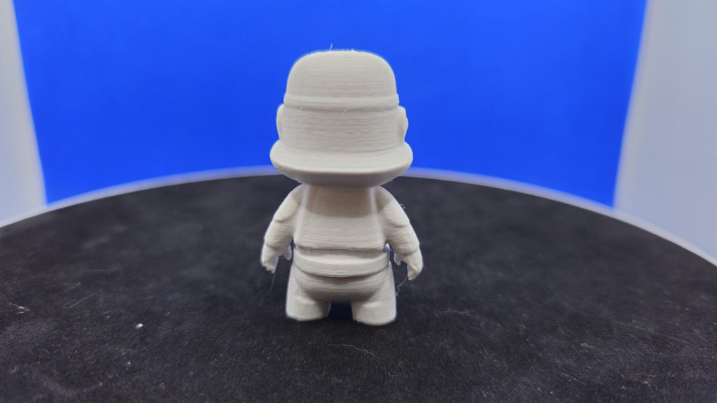 Chibi Space Trooper Duck Figurine – 3D Printed Sci-Fi Collectible Armor Duck