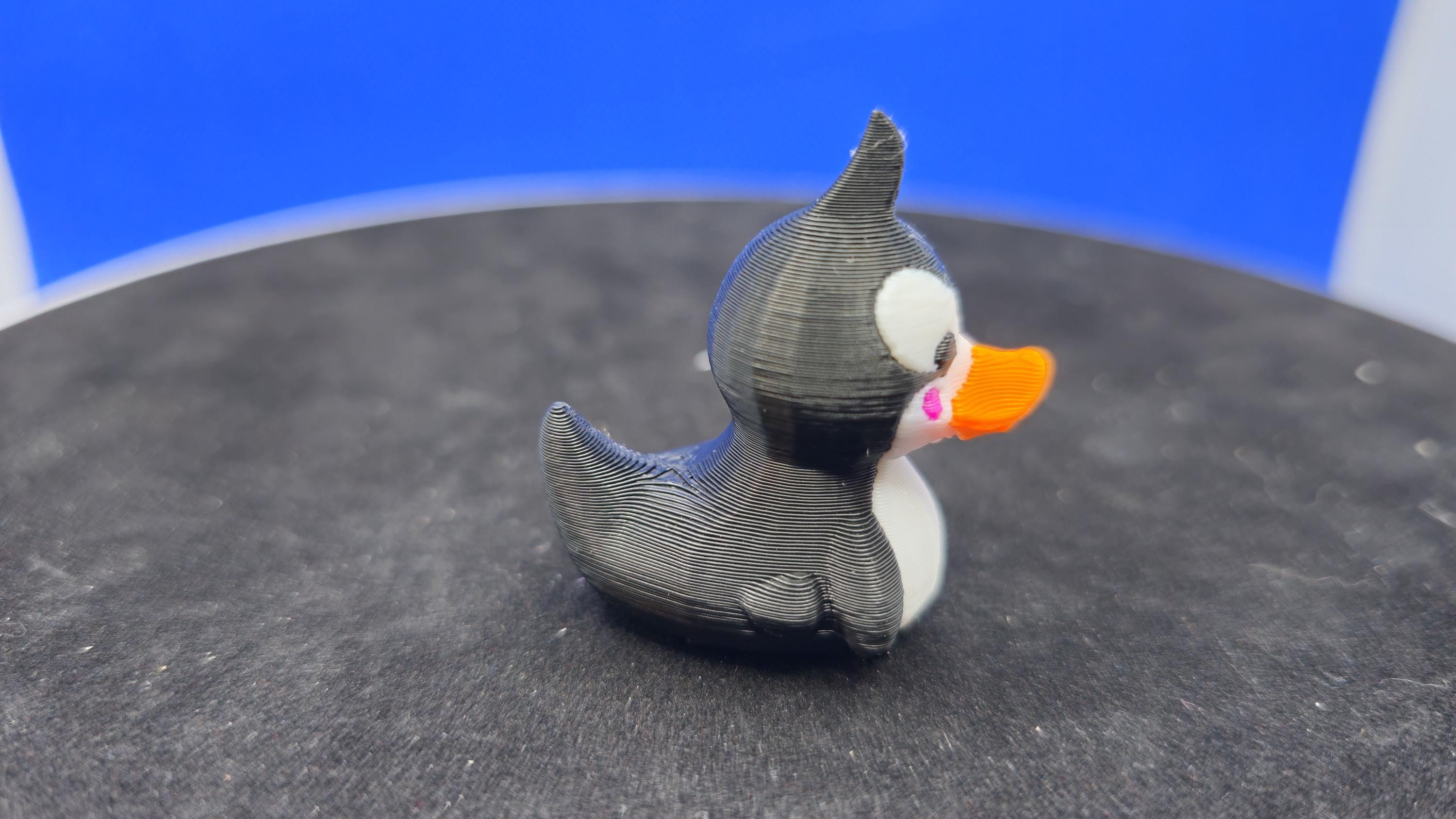 Orca Duck – Killer Whale Mini Duck Figurine – Black & White Ocean Duck – Cruise Duck Hunt Toy – 3D Printed Collectible