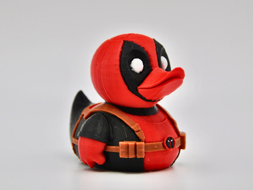 Deadpool-Style Duck - Red Black Hero Parody Collectible - 3D Printed Cruise Duck Hunt Item