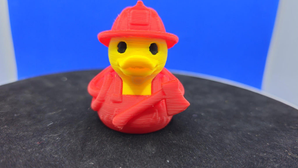 Fire Fighter Duck Figurine – Mini Hero for Cruise Duck Hunts, PLA Material