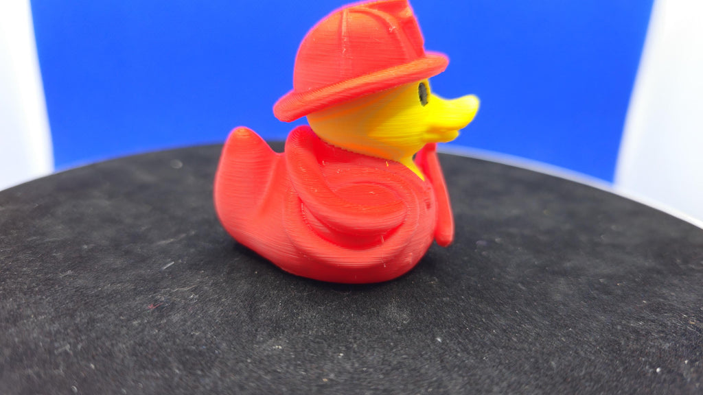 Fire Fighter Duck Figurine – Mini Hero for Cruise Duck Hunts, PLA Material