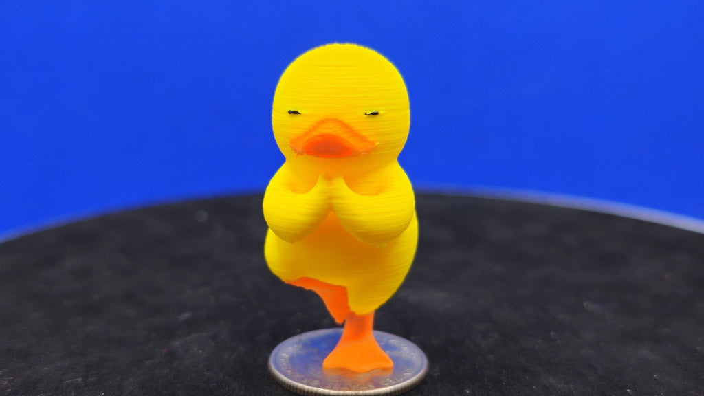 Yoga Duck Figurine • Tree Pose Balance, Cruise Hunt Gift, PLA Wellness Decor