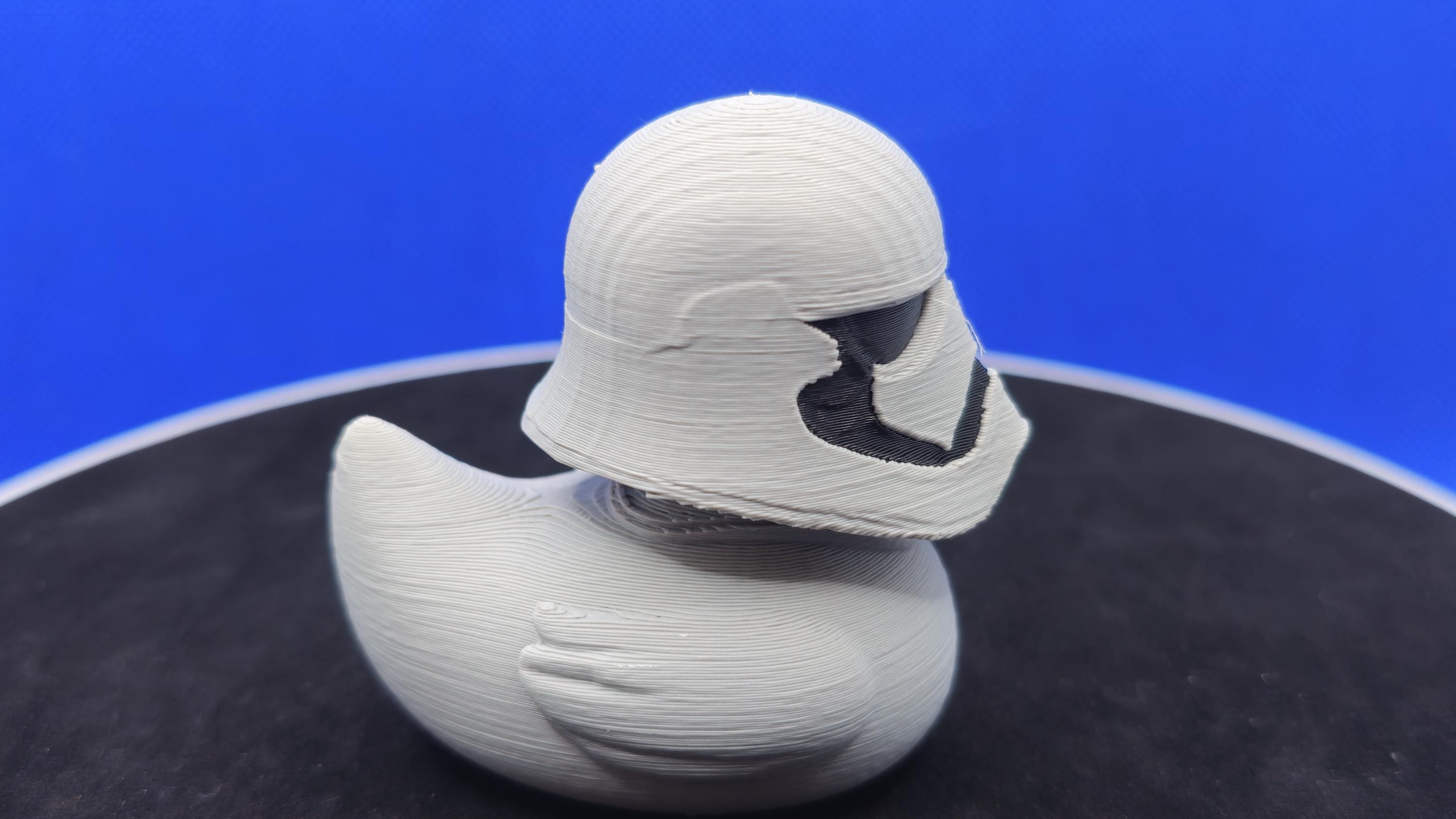 Captain Phasma‑Style Duck | Gray Armor Mini Duck | Sci‑Fi Parody Cruise Duck | Collectible 3D Printed Duck