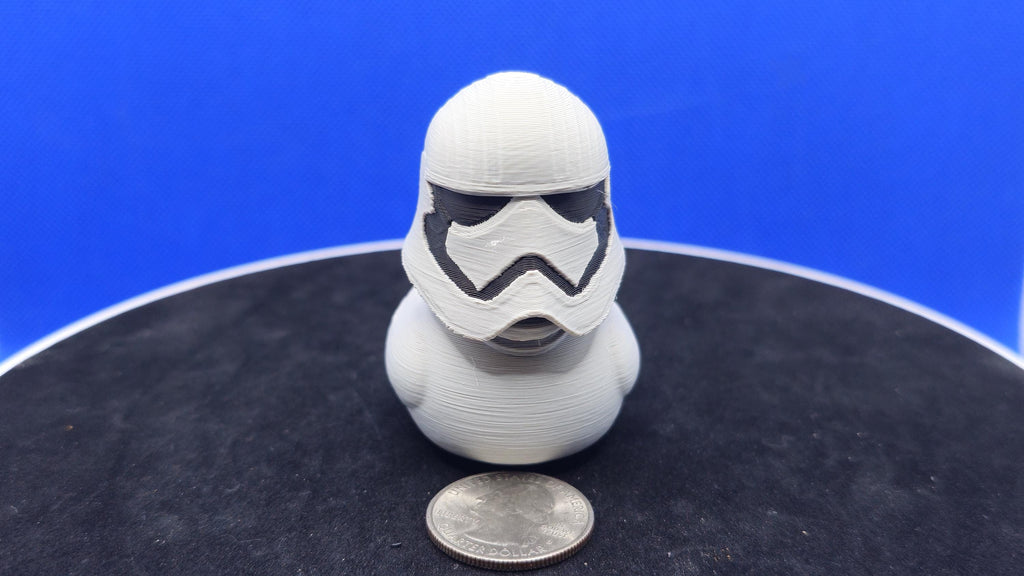 Captain Phasma‑Style Duck | Gray Armor Mini Duck | Sci‑Fi Parody Cruise Duck | Collectible 3D Printed Duck