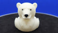 Polar Bear Duck Toy: 3D Printed Arctic Animal Collectible (2 inches)