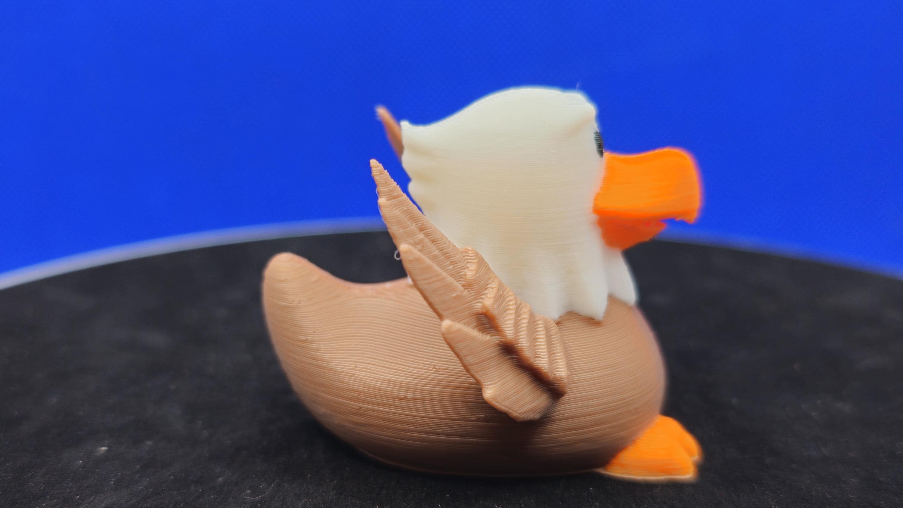 Patriotic Bald Eagle Duck Figurine – 3D Printed PLA Collectible Toy
