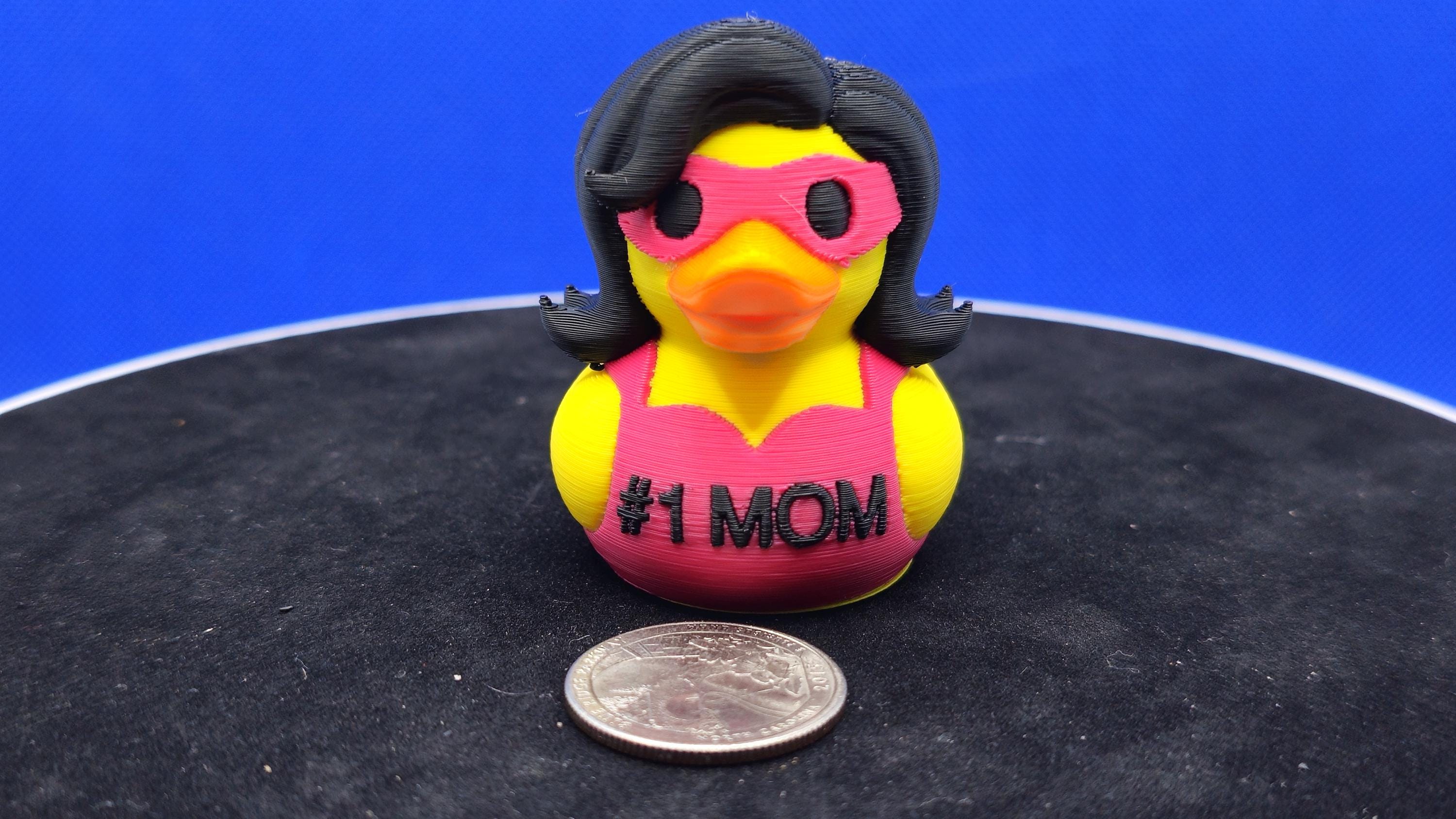 Super Hero Mom Duck – 3D Printed Collectible, Mother’s Day Gift