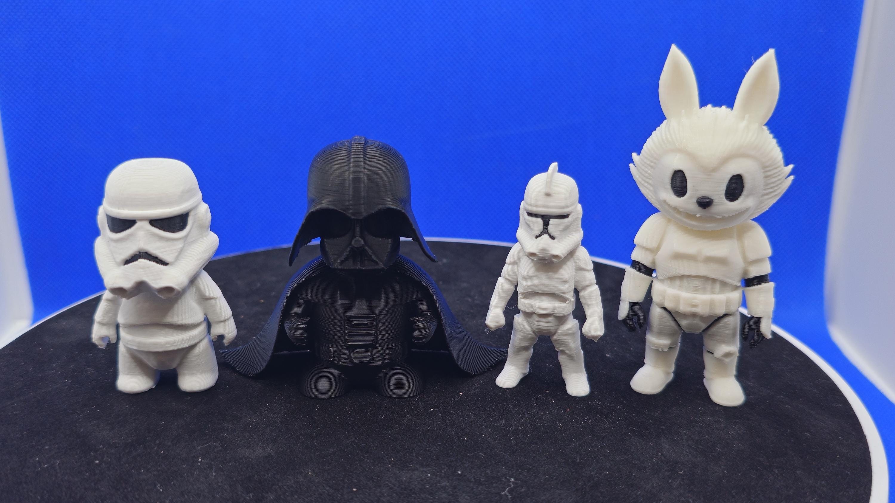 Darth-Style Mini Figure Bundle • Chibi, Labubu, Stormtrooper Collectibles