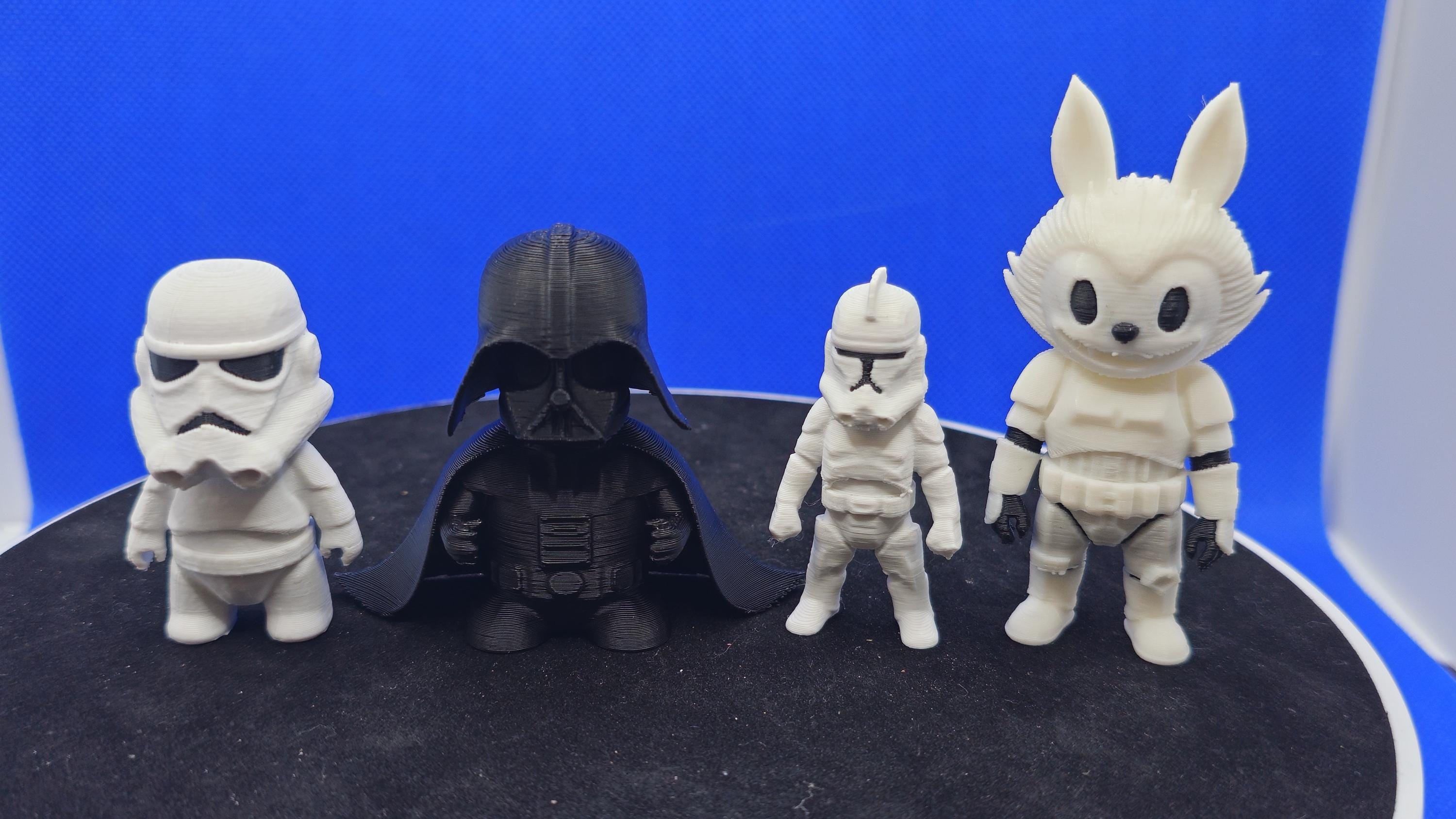 Darth-Style Mini Figure Bundle • Chibi, Labubu, Stormtrooper Collectibles