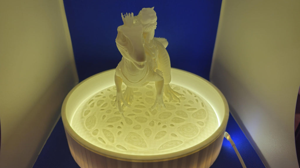 Princess Donut Riding Mongo Statue | DCC Inspired 3D Print Display (White PLA)