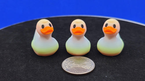 5 Pack Rainbow Mini Duck Figurine • 3D Printed Collectible Toy (1.25 inches)