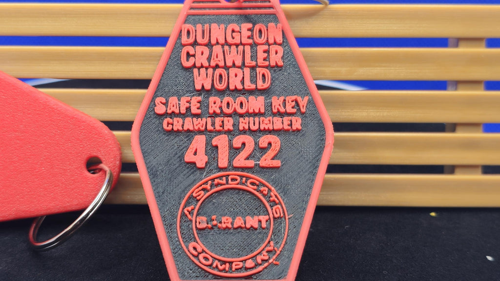 Dungeon Crawler World Safe Room Key • Matt Dinniman Fan Keychain • Fantasy Gamer Gift • DCC Inspired Key Tag • Geek Collectible