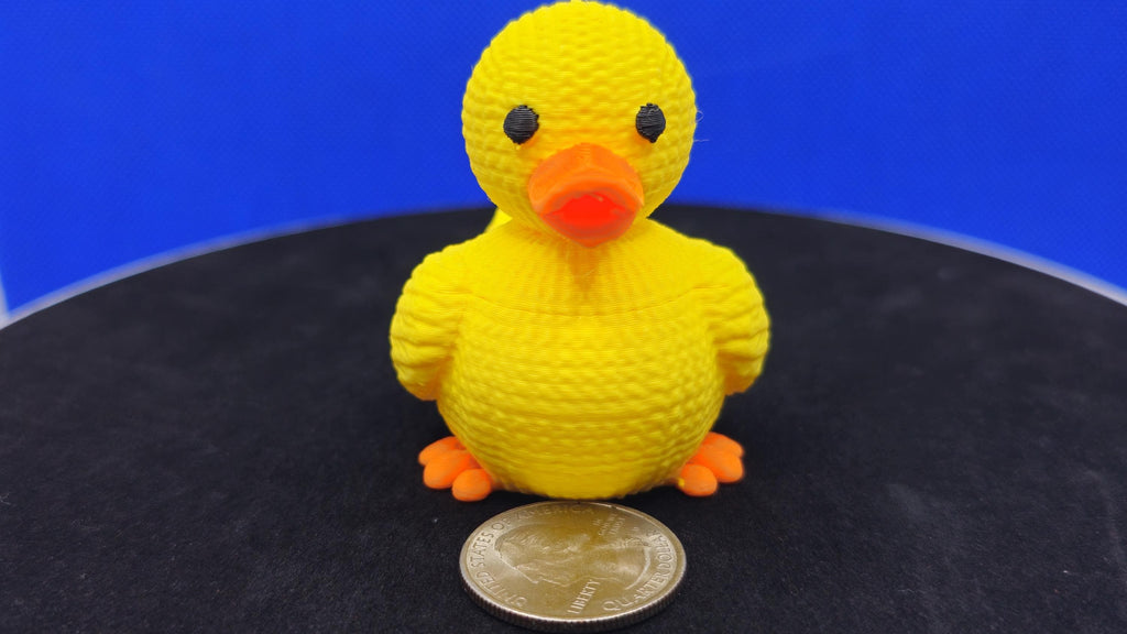 3D Printed Duck Figurine | Textured Yarn-Style, Cruise Duck Hunt Collectible