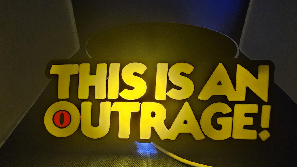 This Is an Outrage Light Box — Dungeon Crawler Carl Fan Display