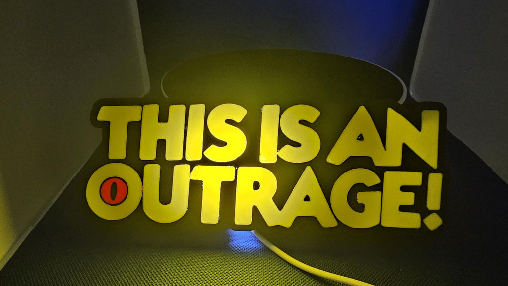 This Is an Outrage Light Box — Dungeon Crawler Carl Fan Display