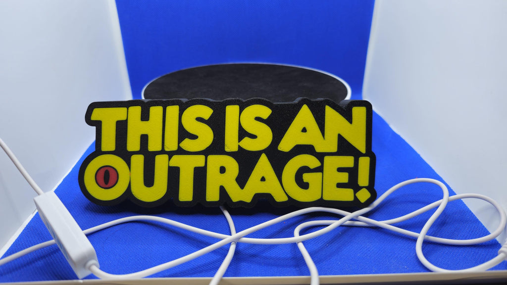 This Is an Outrage Light Box — Dungeon Crawler Carl Fan Display