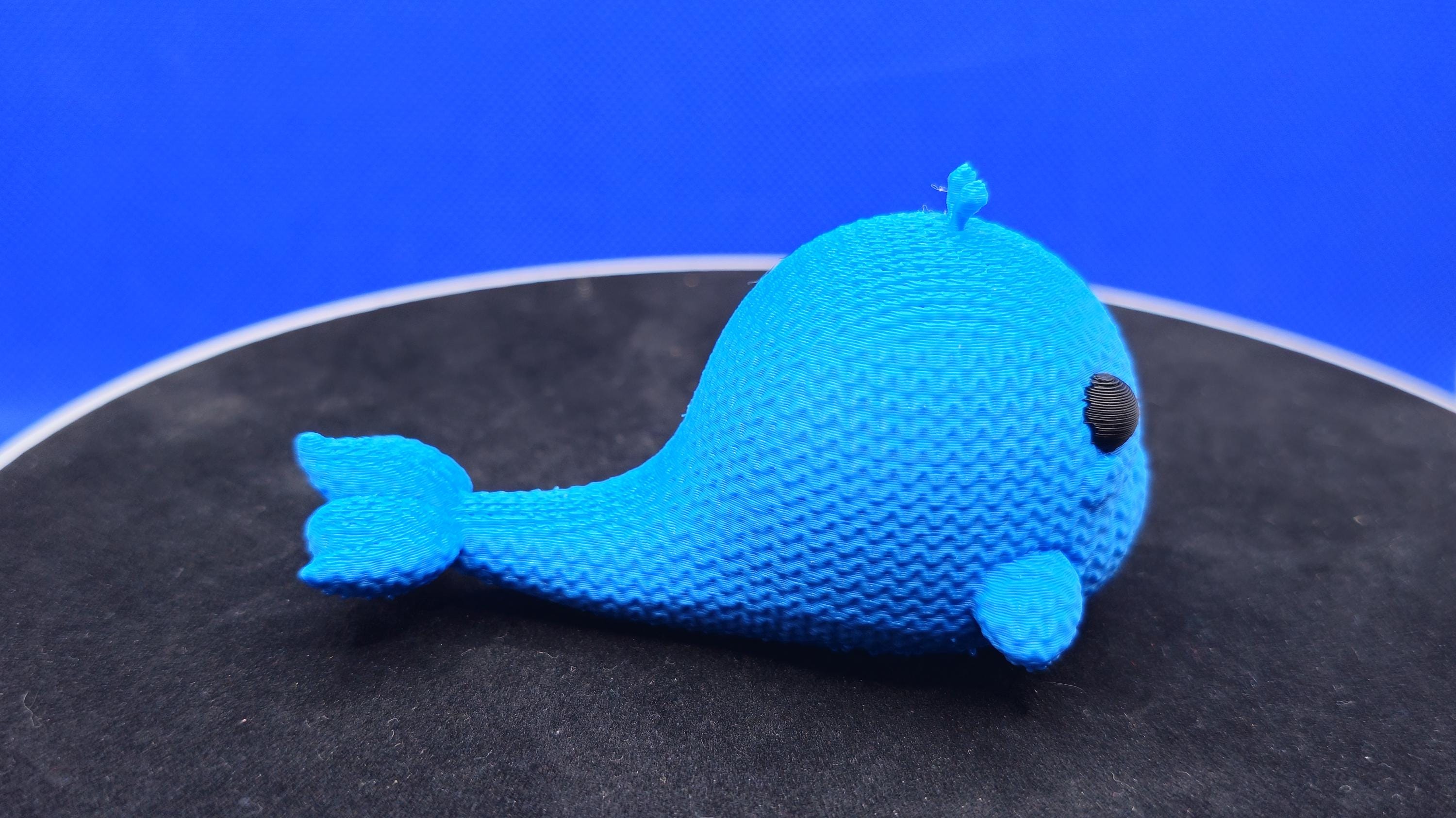 Knitted Whale • Mini Whale Figurine • 3D Printed Cruise Critter • Cute Ocean Collectible • Tiny Whale Gift