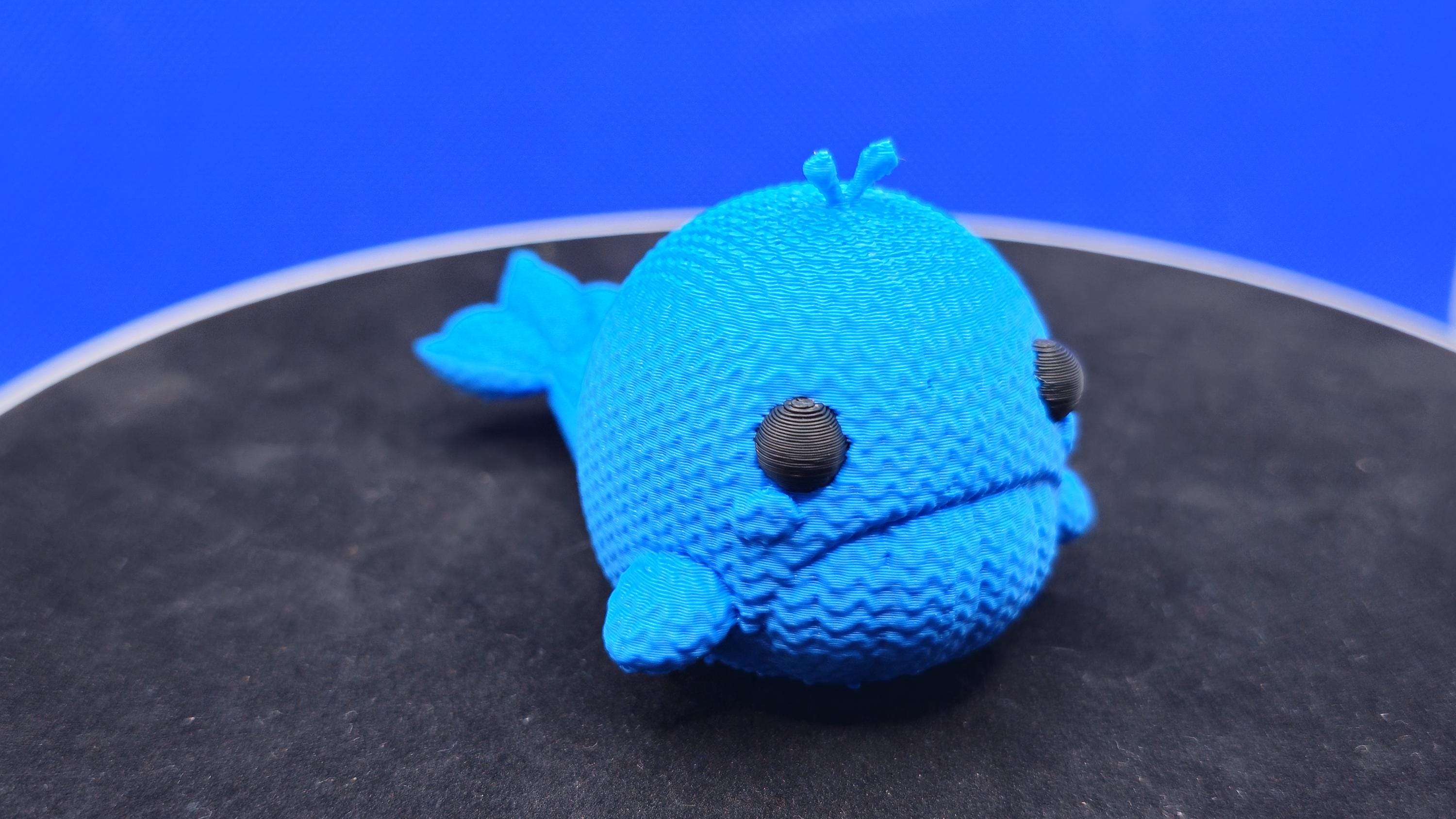 Knitted Whale • Mini Whale Figurine • 3D Printed Cruise Critter • Cute Ocean Collectible • Tiny Whale Gift