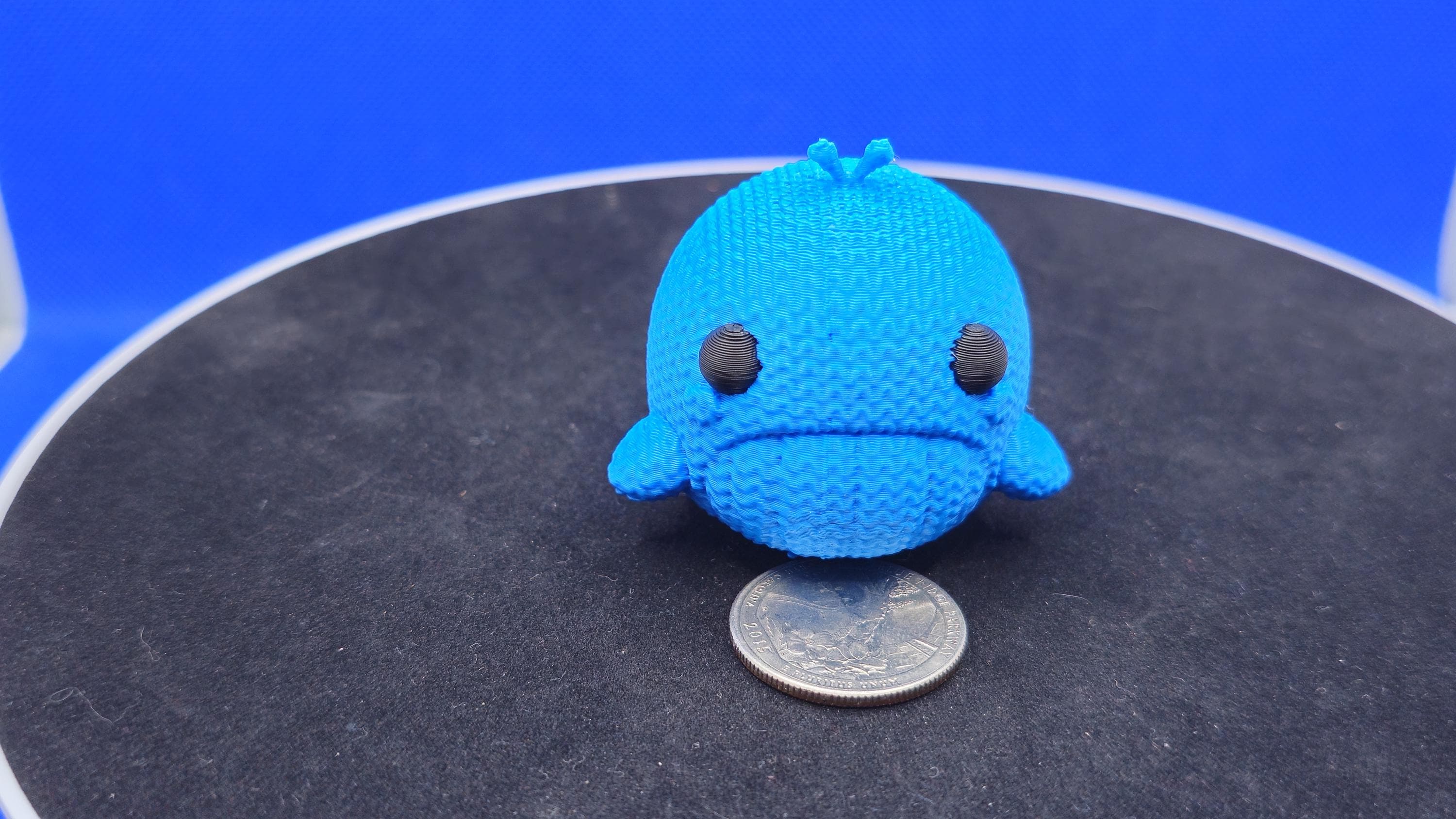 Knitted Whale • Mini Whale Figurine • 3D Printed Cruise Critter • Cute Ocean Collectible • Tiny Whale Gift