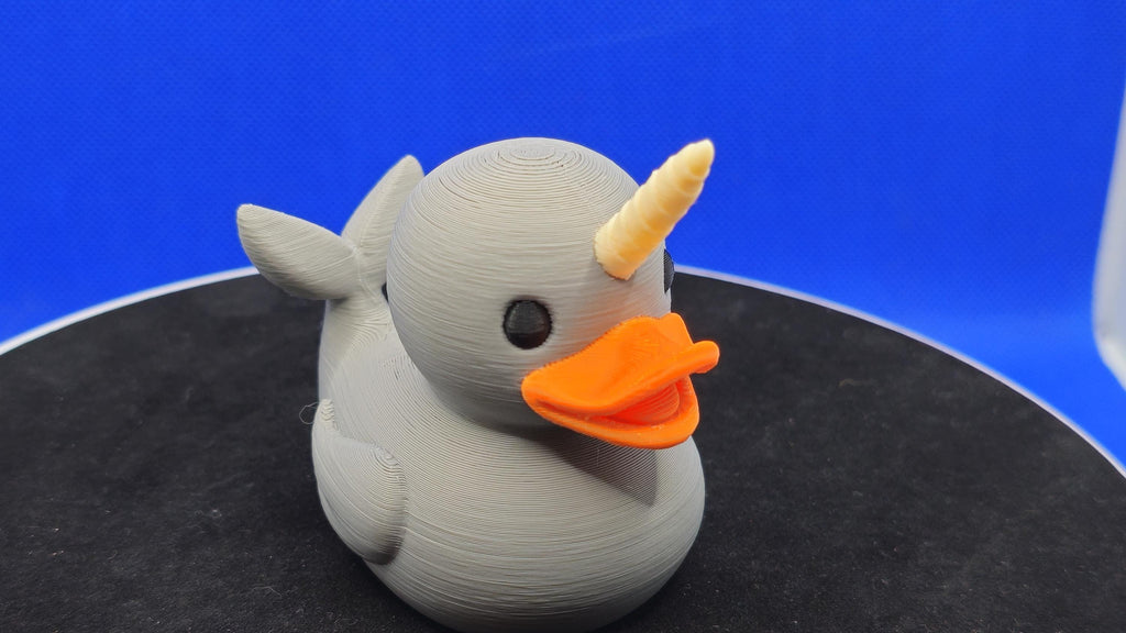 Narwhal Duck • Ocean Mini Duck • 3D Printed Cruise Duck • Cute Narwhal Figurine • Tiny Nautical Collectible