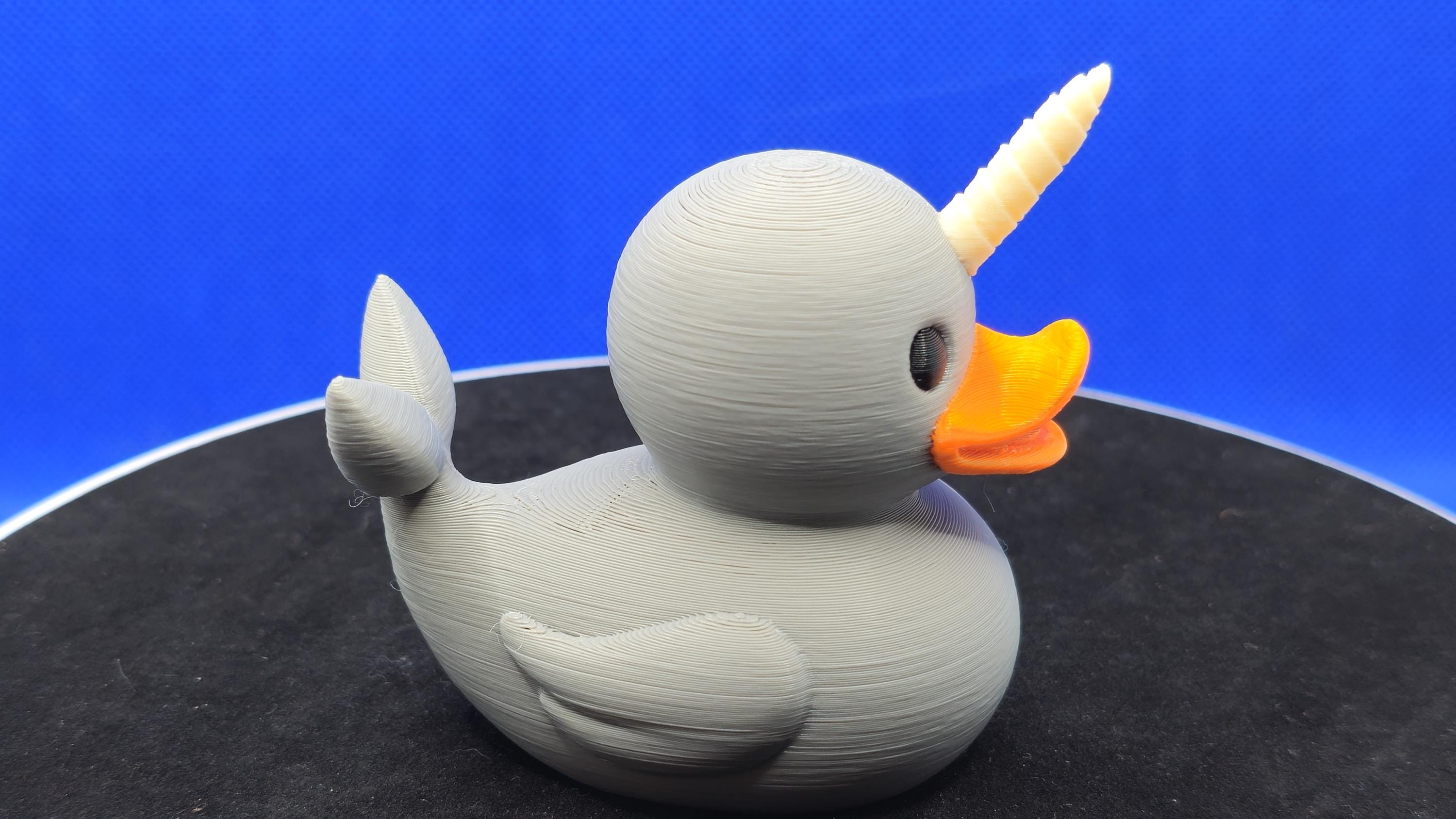 Narwhal Duck Figurine • 3D Printed Nautical Collectible Toy