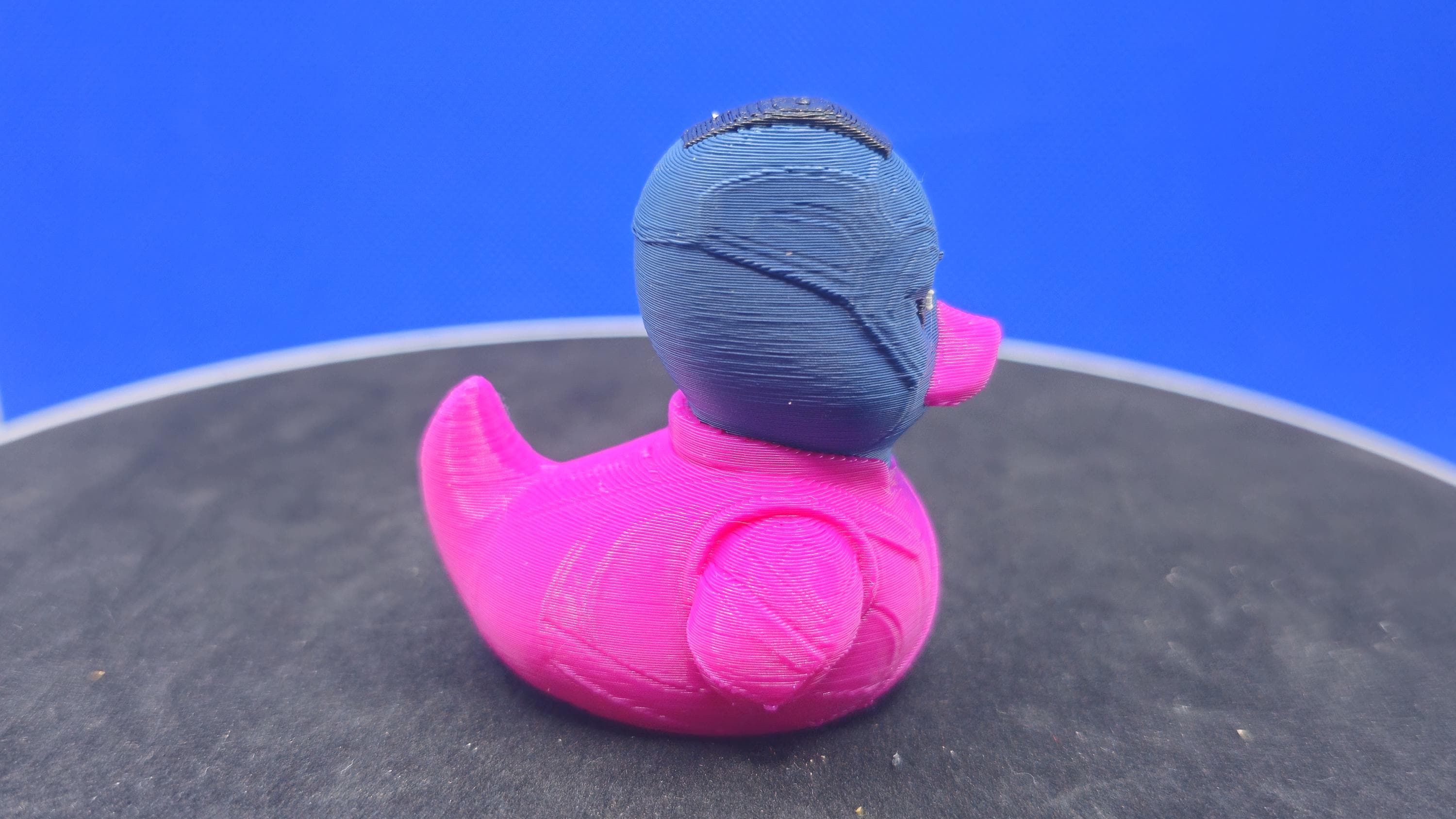 Nebula‑Style Duck – Cyber Warrior Mini Duck – 3D Printed Cruise Duck Hunt Collectible – Space Hero Gift – Blue Sci‑Fi Duck