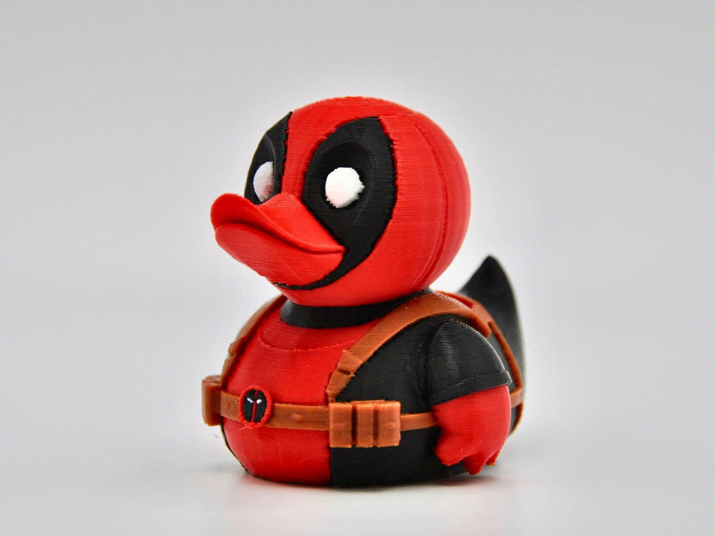 Deadpool-Style Duck – Red Black Hero Parody Collectible – 3D Printed Cruise Duck Hunt Item