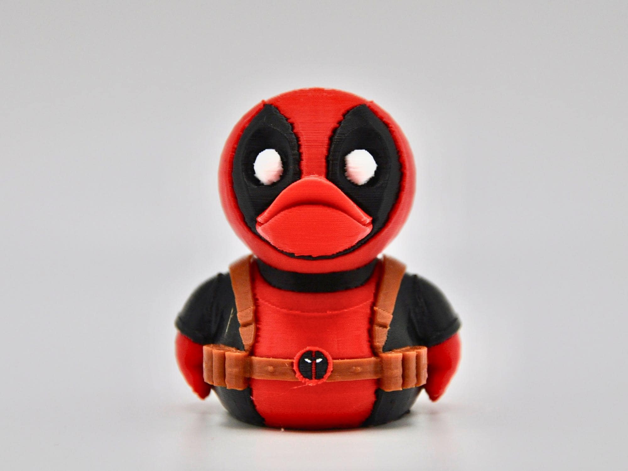 Deadpool-Style Duck - Red Black Hero Parody Collectible - 3D Printed Cruise Duck Hunt Item