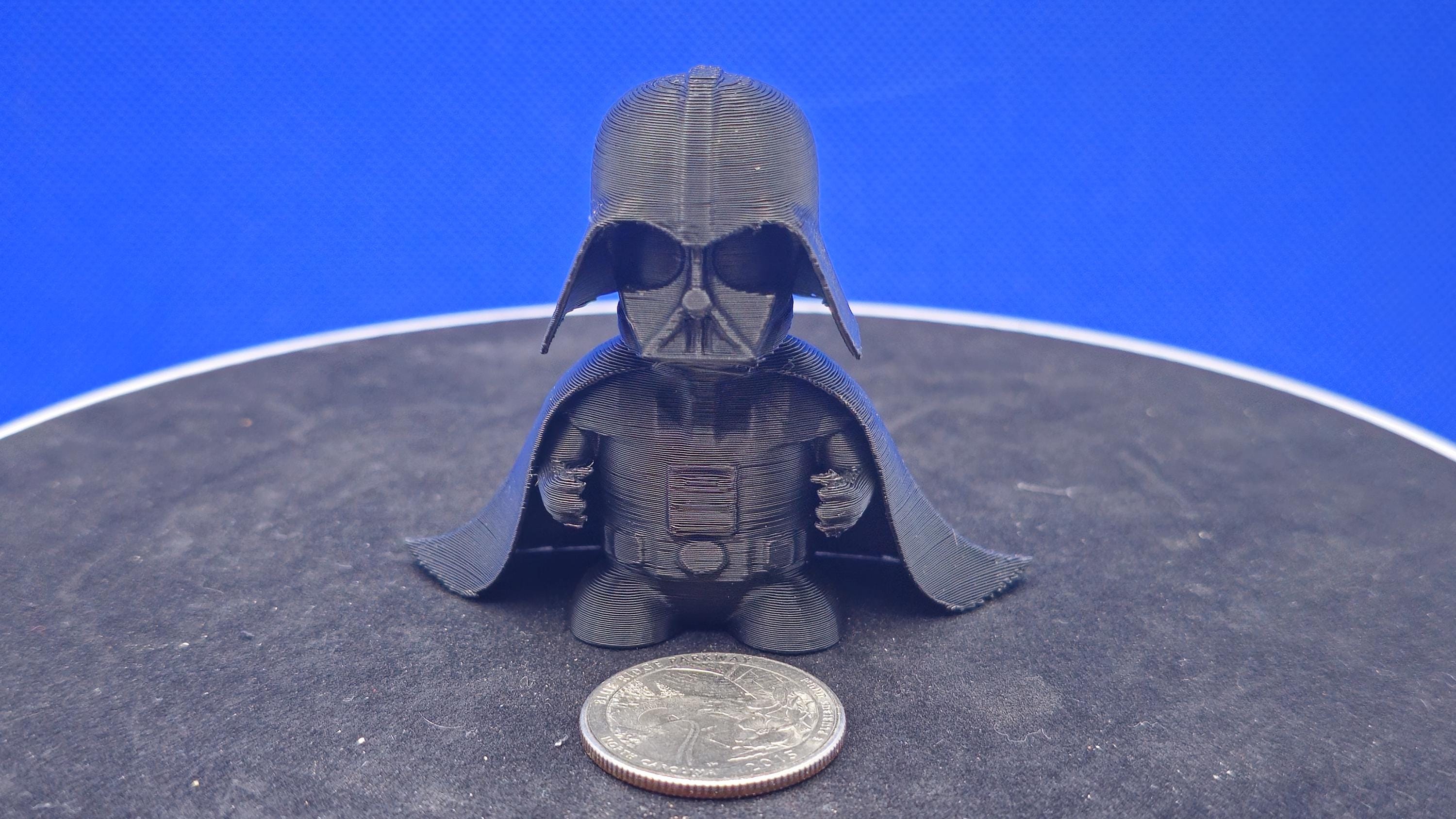 Darth Vader‑Style Mini Figure | Dark Lord Parody Figurine | 3D Printed Mini | Cape Included | Cruise Duck Hunt Companion