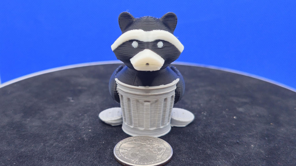 Trash Panada Duck | Cute Panda in Trash Can | Funny Cruise Duck Hunt Collectible | 3D Printed Mini Duck