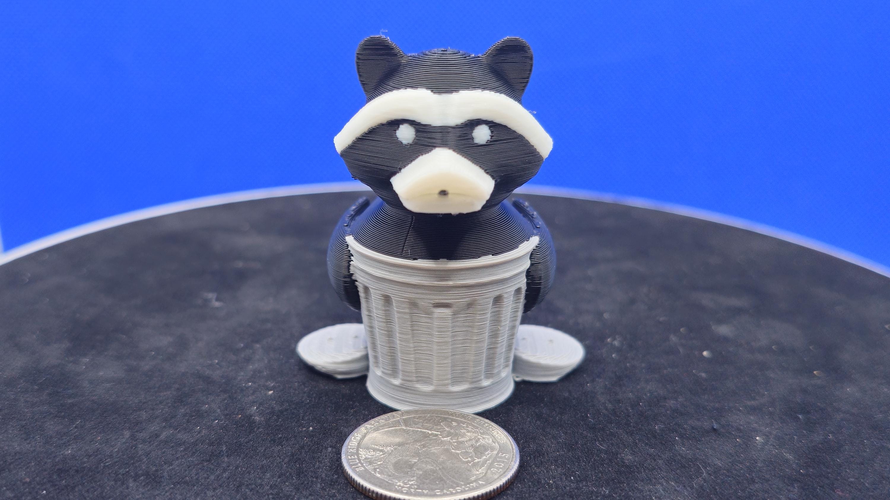 Trash Panada Duck | Cute Panda in Trash Can | Funny Cruise Duck Hunt Collectible | 3D Printed Mini Duck