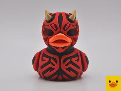 Darth Maul Style Mini Duck | Sith Duck | Red & Black Duck | Cruise Duck Hunt | 3D Printed Collectible