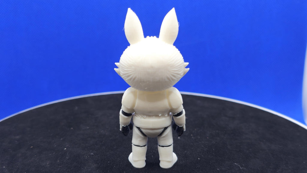Labubu‑Style Stormtrooper Miniature • Chibi Armor Figure • Cute Sci‑Fi Collectible • 3D Printed Kawaii Mini Display Art Toy