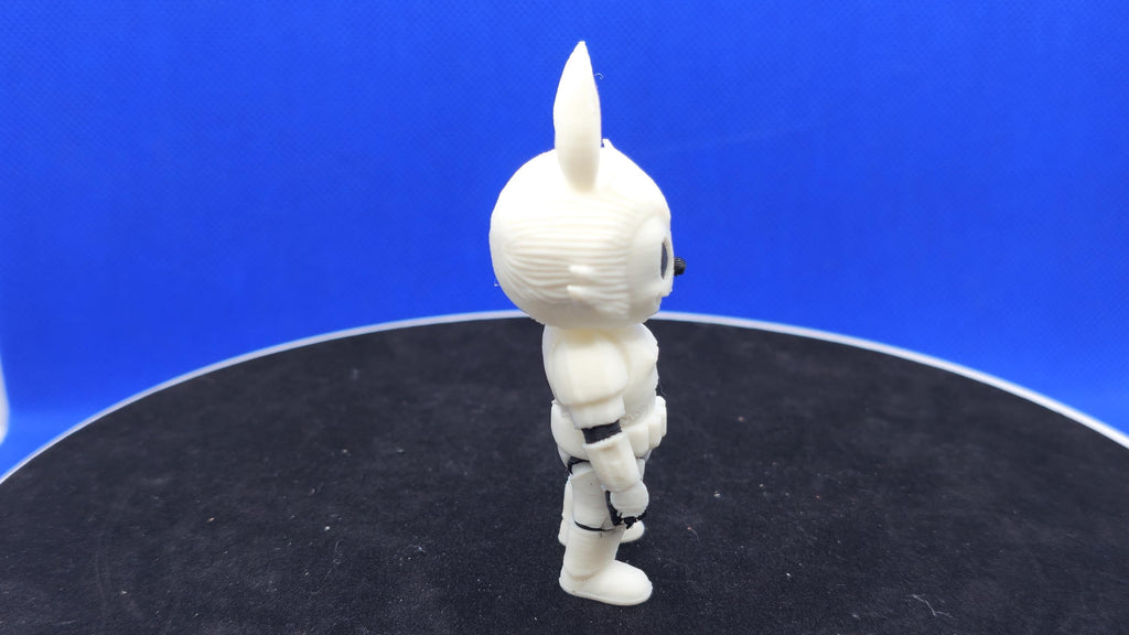 Labubu‑Style Stormtrooper Miniature • Chibi Armor Figure • Cute Sci‑Fi Collectible • 3D Printed Kawaii Mini Display Art Toy