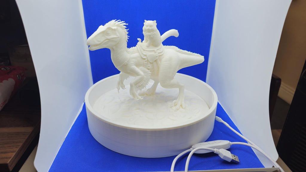 Princess Donut Riding Mongo Statue | DCC Inspired 3D Print Display (White PLA)