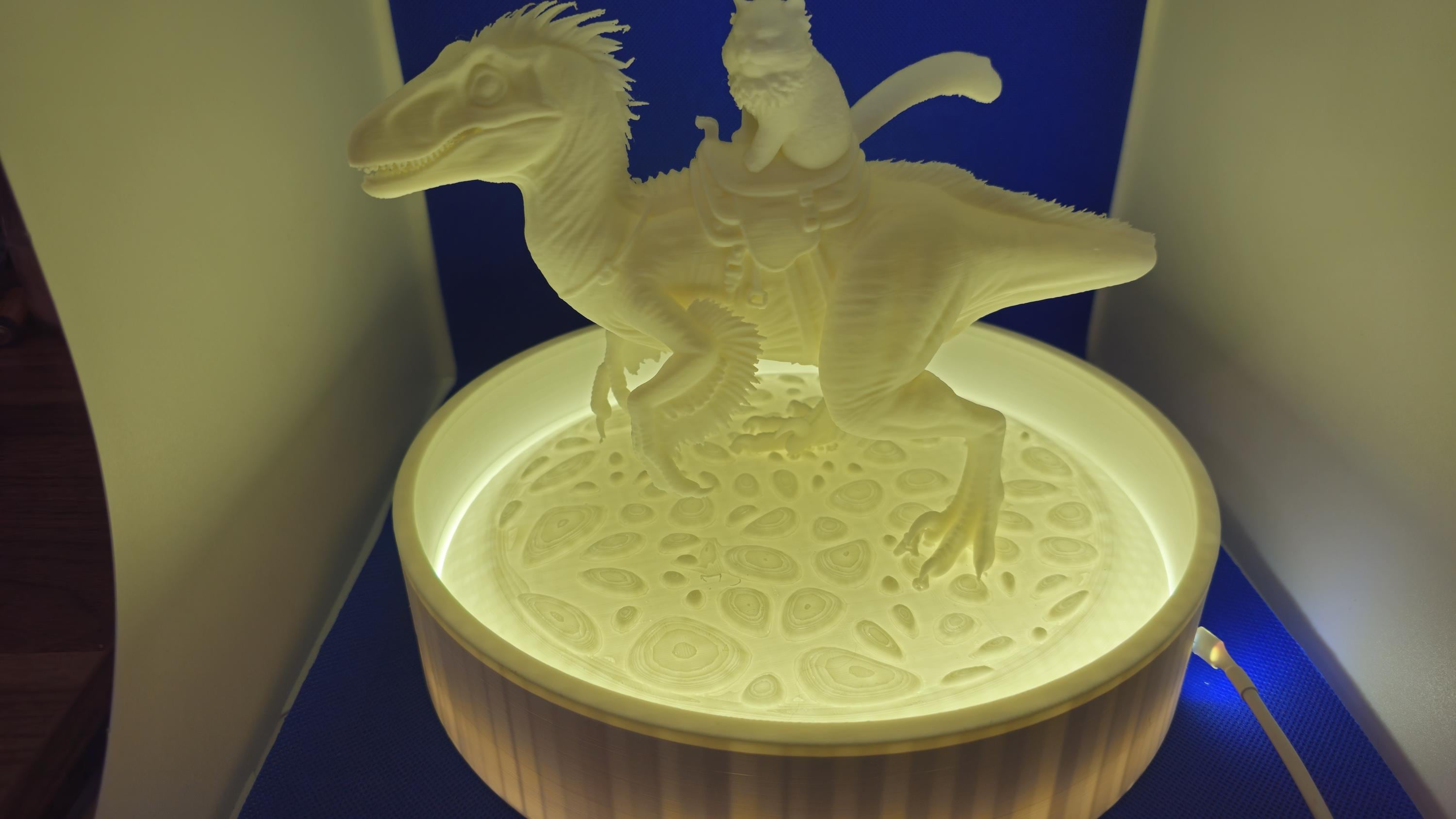 Princess Donut Riding Mongo Statue | DCC Inspired 3D Print Display (White PLA)