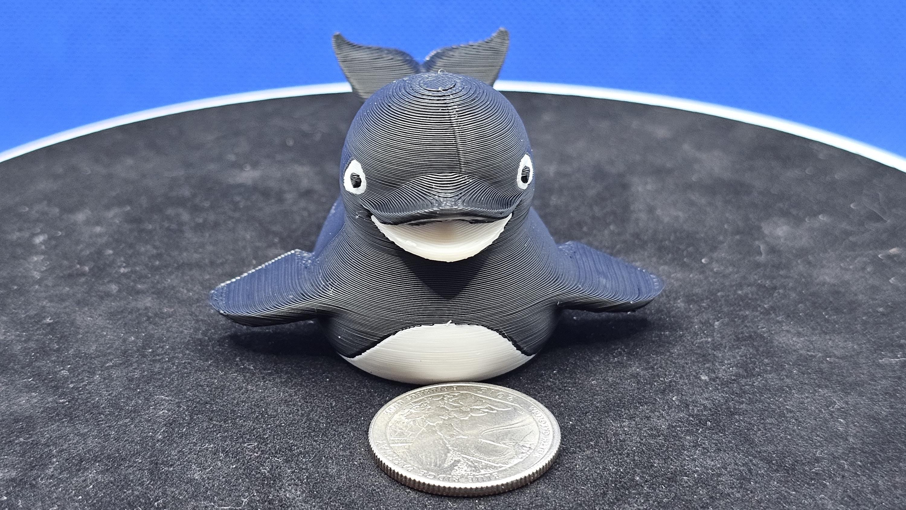 Orca Duck Mini Figurine | Alaska Cruise Duck Hunt | 3D Printed Killer Whale | Cute Cruise Gift | Cabin Door Surprise | Collectible Mini