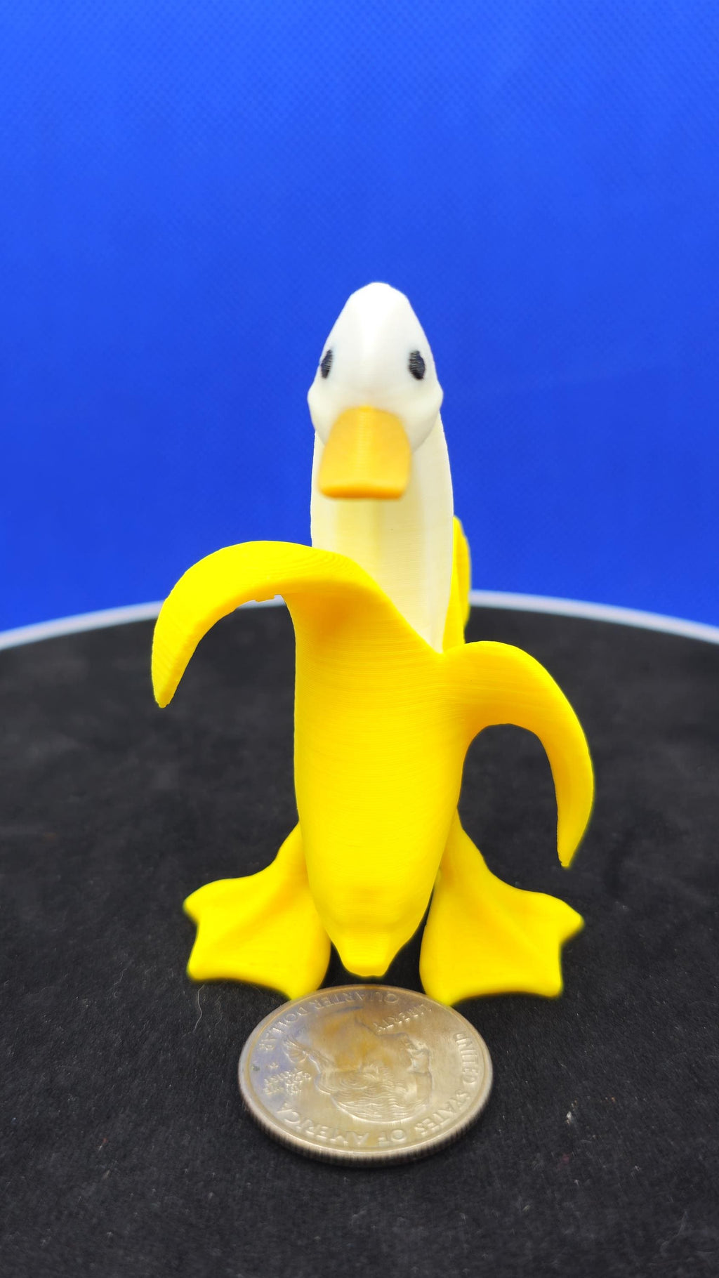 Banana Duck Mini Figurine | Funny Fruit Duck | Cruise Duck Hunt Gift | Cute 3D Printed Collectible | Cabin Door Surprise | Novelty Mini