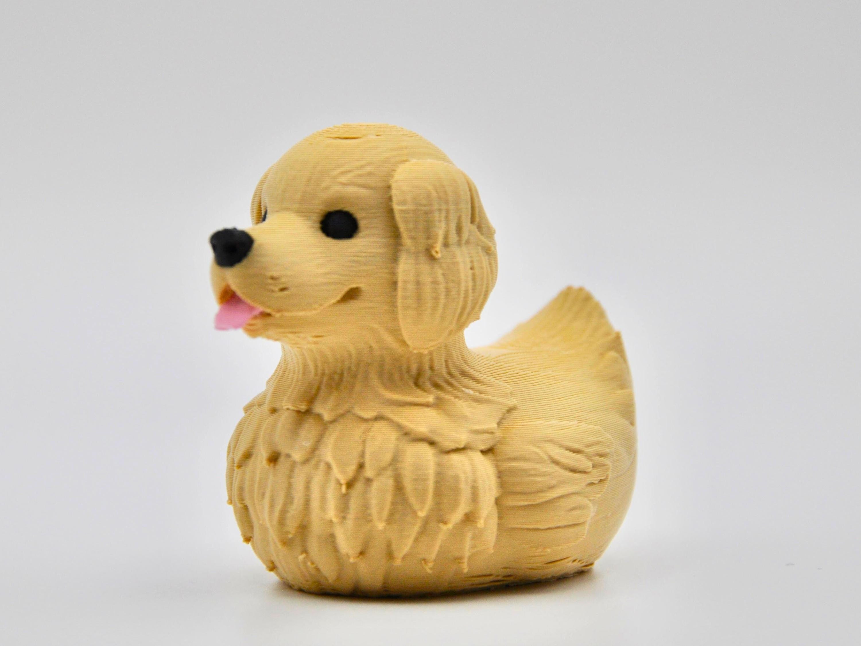Golden Retriever Duck | Cute Dog Duck Mini | 3D Printed Cruise Duck