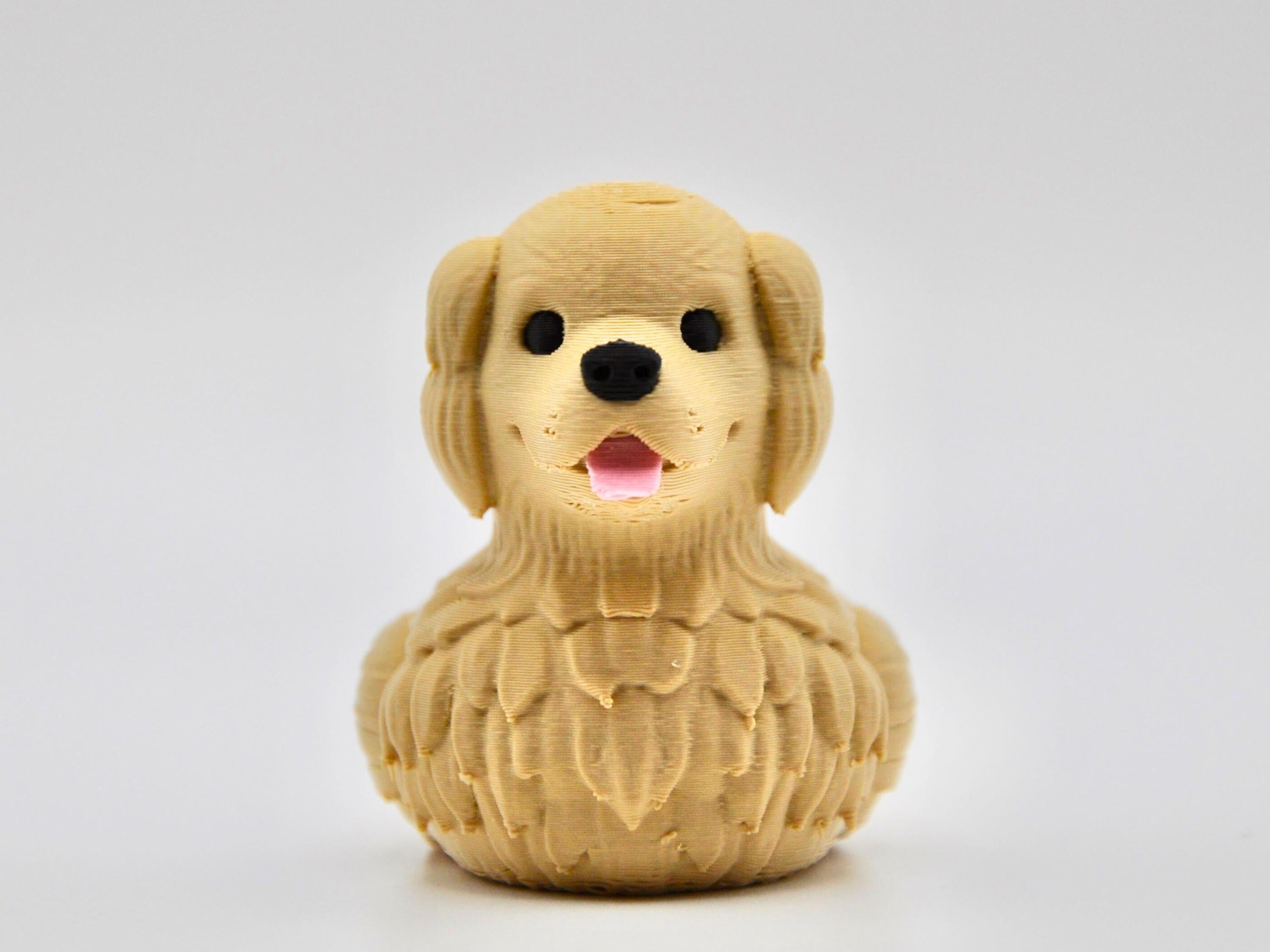 Golden Retriever Duck | Cute Dog Duck Mini | 3D Printed Cruise Duck
