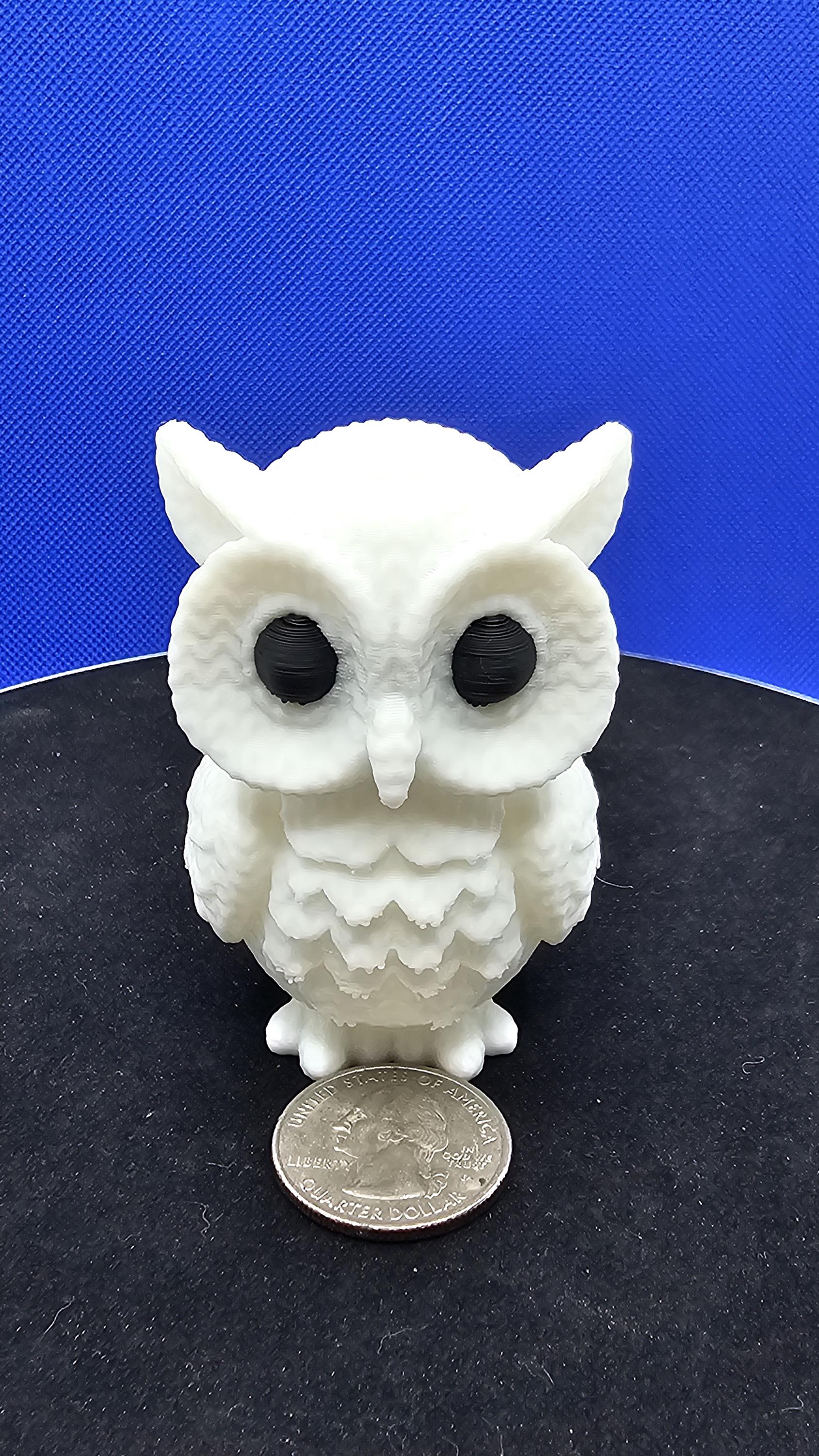 White Knitted Horned Owl