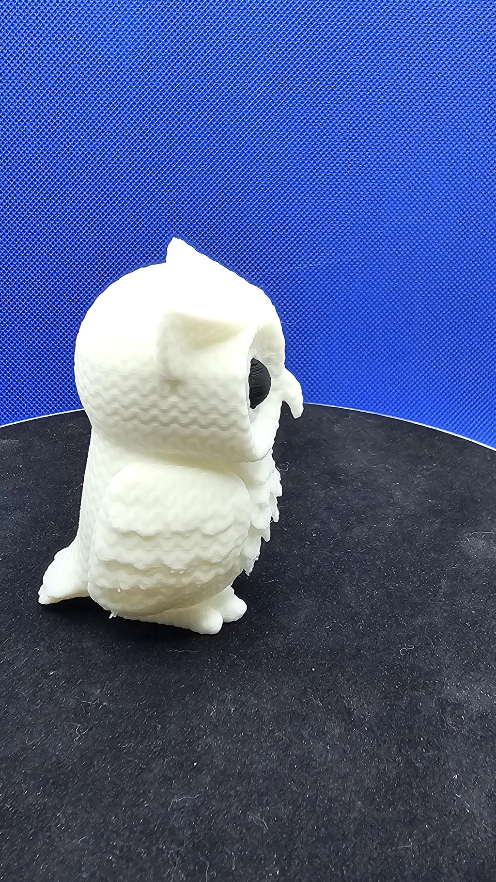 White Knitted Horned Owl