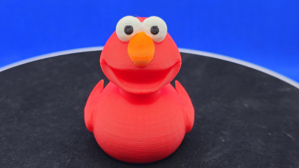 Elmo Duck • Red Fuzzy Duck • 3D Printed Cruise Duck • Sesame‑Style Mini Duck • Cute Collectible Figurine • Cruise Duck Hunt Gift
