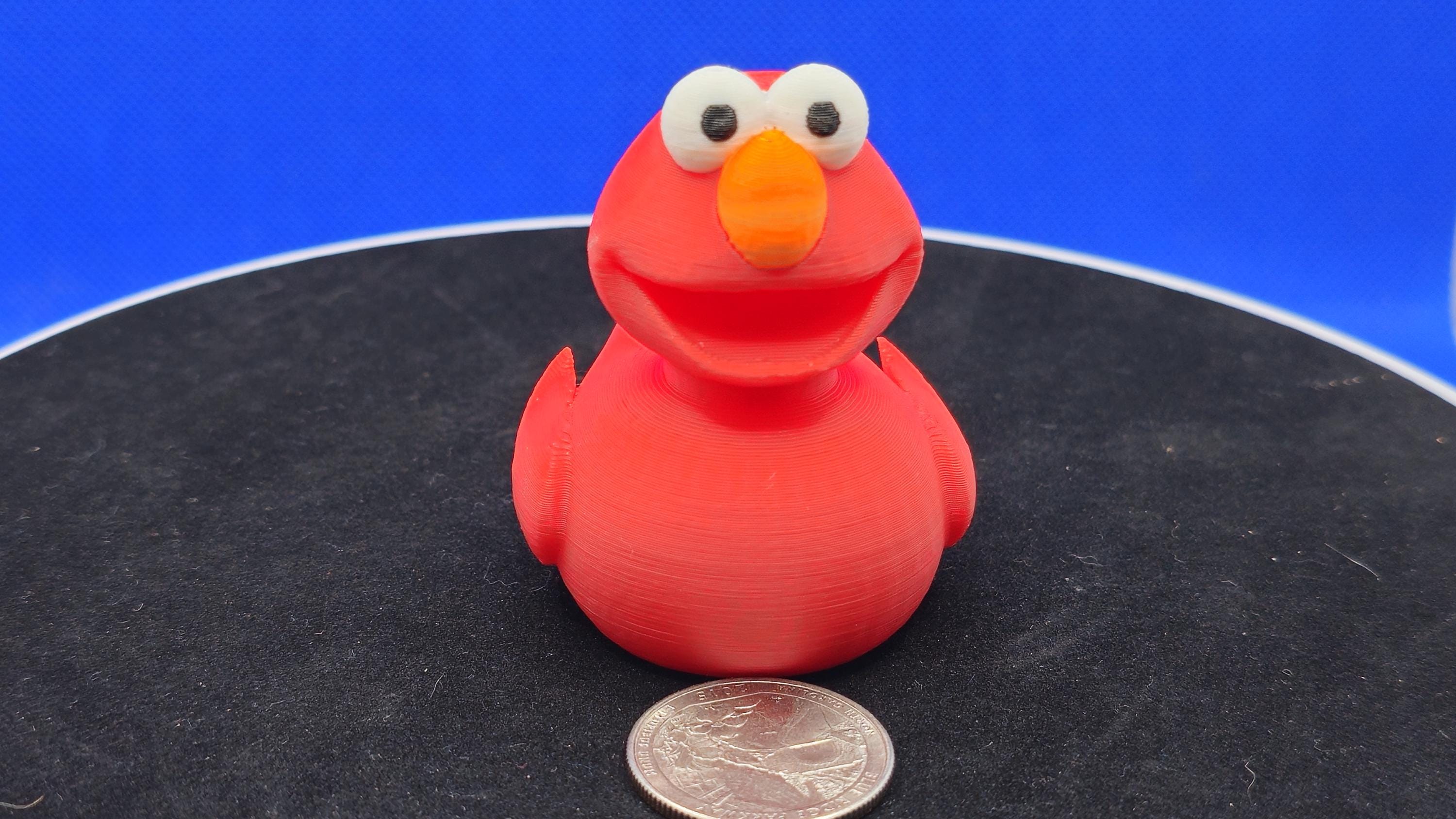 Elmo Duck • Red Fuzzy Duck • 3D Printed Cruise Duck • Sesame‑Style Mini Duck • Cute Collectible Figurine • Cruise Duck Hunt Gift