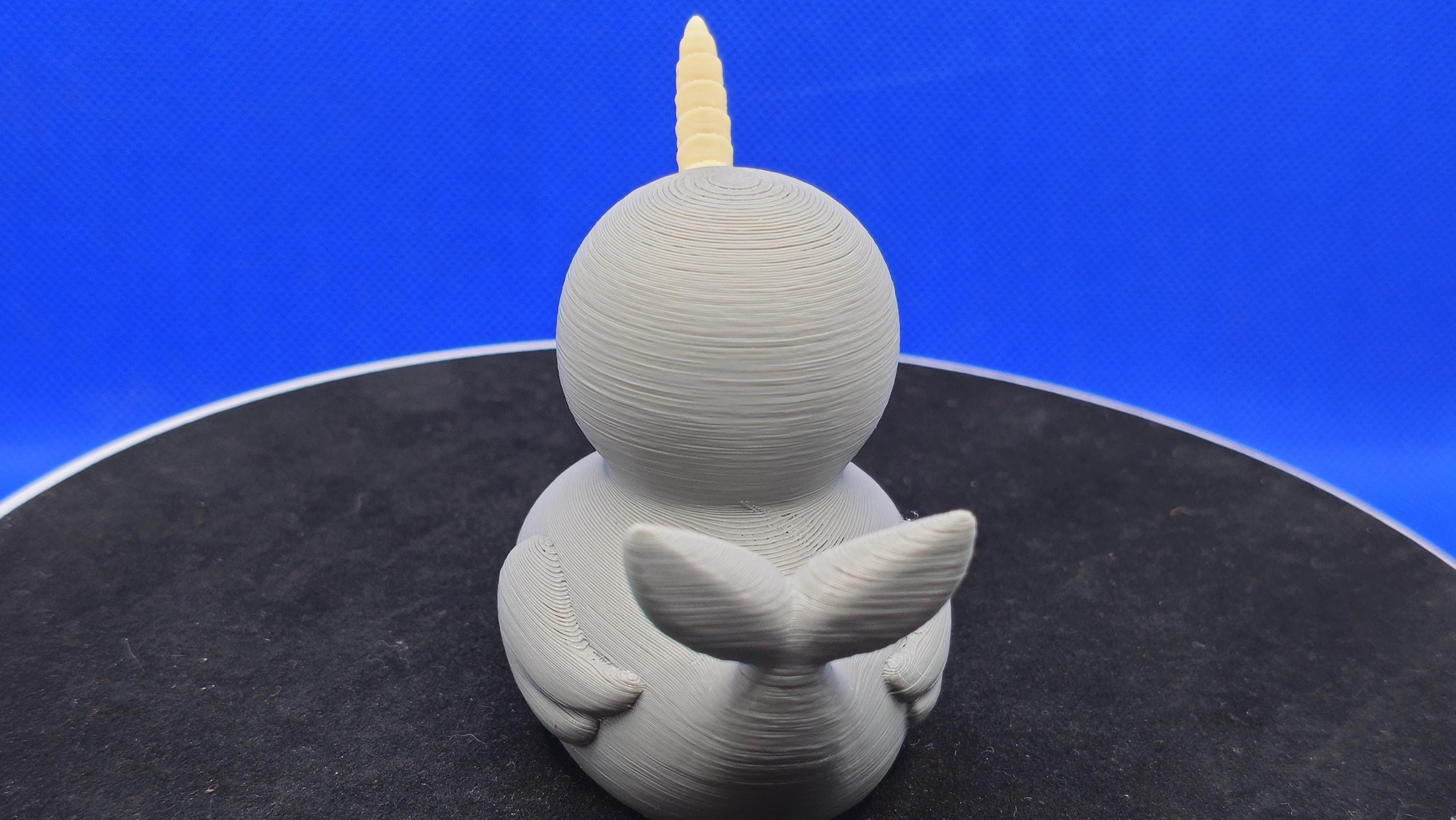 Narwhal Duck • Ocean Mini Duck • 3D Printed Cruise Duck • Cute Narwhal Figurine • Tiny Nautical Collectible